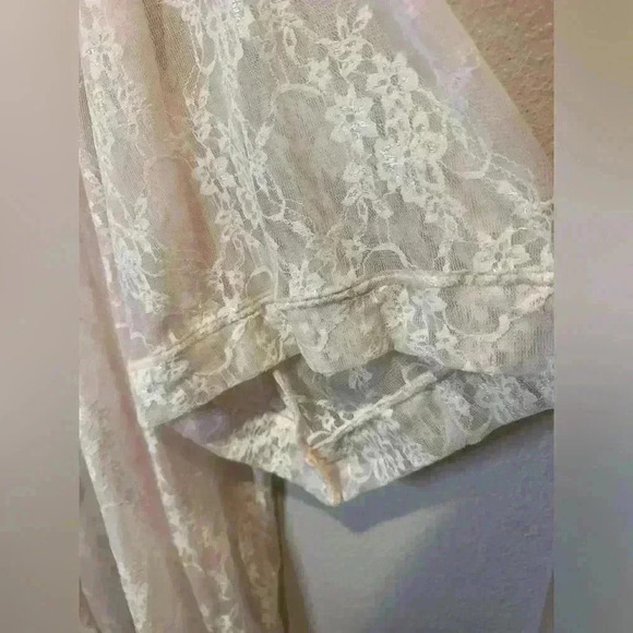 Pia Gladys Perey NWT Women’s Guipure Wedding‎ Sheer Lace Robe  Size 4 - Picture 5 of 7